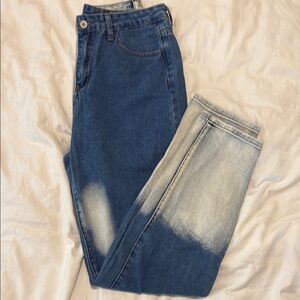 Two-Tone Blue and Light Wash Jeans